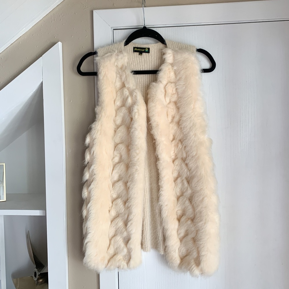 Ivory Faux Fur Vest - from Boutique
